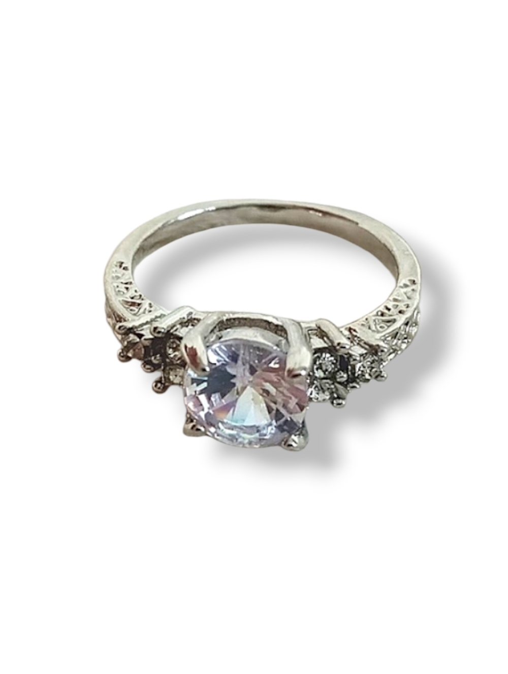Crystal Round Cut Princess Ring Bling Cheap Costume Jewelry Sparkle 9
